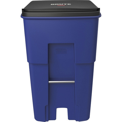 Rubbermaid Commercial Brute 95-gallon Rollout Container - Rollout Lid - 95 gal Capacity - Mobility, (RCP9W2273BLU)