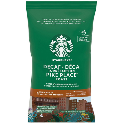 Starbucks Decaf Pike Place Coffee Pack - Medium - 2.5 oz Per Packet - 18 / Box (SBK12420994)
