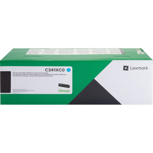 Lexmark Unison Original Extra High Yield Laser Toner Cartridge - Cyan - 1 Each - 4500 Pages (LEXC341XC0)
