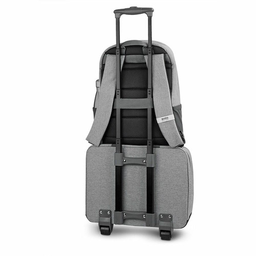 Solo Re:start Travel/Luggage Case for 15.6" Notebook - Gray - Handle - 14" Height x 16" Width x 6" (USLUBN91510)
