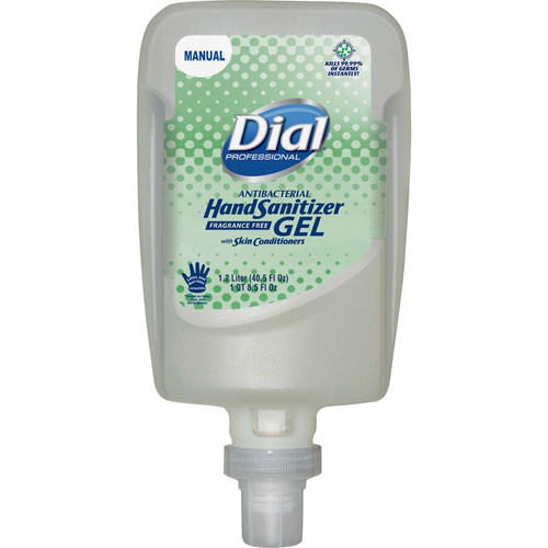 Dial Hand Sanitizer Gel Refill - Fragrance-free Scent - 40.6 fl oz (1200 mL) - Pump Dispenser - - - (DIA16706)