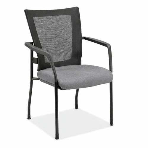 Ideal Mesh Back Guest Arm Chair Fabric Seat, with Black Seat - 25.25"W x 25"D x 37.25"H (MOS7944G)