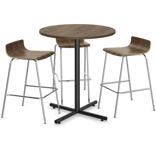 24" Round Cafe Height Table with Black Base - 42"H x 24"DIA (MOSPLTABLE331)