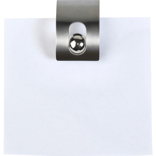 Tatco Magnetic Note Holder - 2" x 1.3" x 0.6" x 2" - Steel - 4 / Pack - Silver (TCO58300)