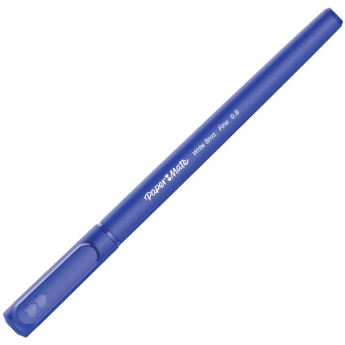 Paper Mate Write Bros. 0.8mm Ballpoint Pen - Fine Pen Point - 0.8 mm Pen Point Size - Blue - 1 (PAP2124512)