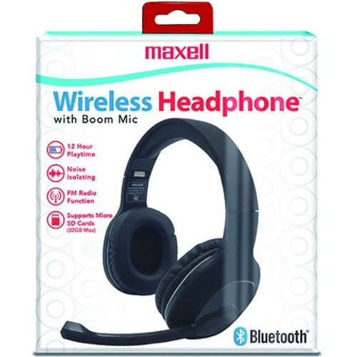 Maxell BT-BNH 199342 Headset - Wireless - Bluetooth - Over-the-head - Circumaural - Black (MAX199342)