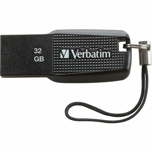 Verbatim 32GB Ergo USB Flash Drive - Black - The Verbatim Ergo USB drive features an ergonomic for (VER70876)