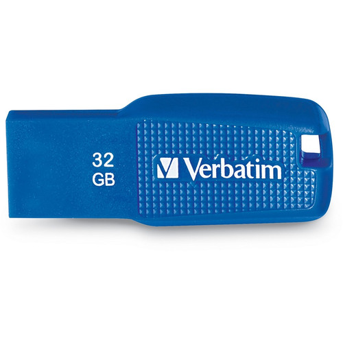 Verbatim 32GB Ergo USB 3.0 Flash Drive - Blue - The Verbatim Ergo USB drive features an ergonomic (VER70878)
