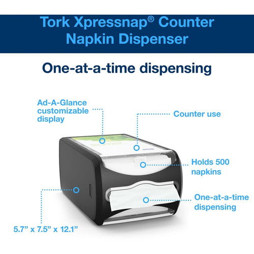 Tork Xpressnap Counter Napkin Dispenser Black N4 - Tork Xpressnap Counter Napkin Black x (TRK6432000)