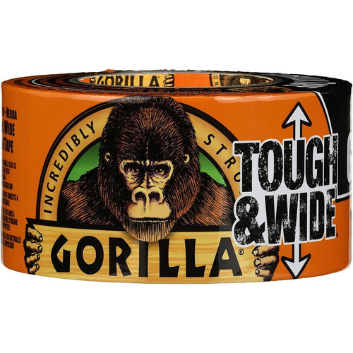 Gorilla Tough & Wide Tape - 25 yd Length x 2.88" Width - 1 Each - Black (GOR106425)