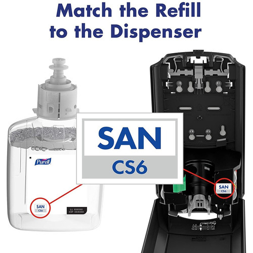 PURELL CS6 Hand Sanitizer Dispenser - Automatic - 1.27 quart Capacity - Support 4 x C Battery (GOJ652401)