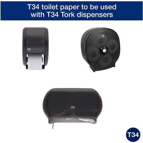 Tork Universal Bath Tissue Roll - 2 Ply - 3.75" x 205.33 ft - 616 Sheets/Roll - 5" Roll Diameter - (TRK240616)