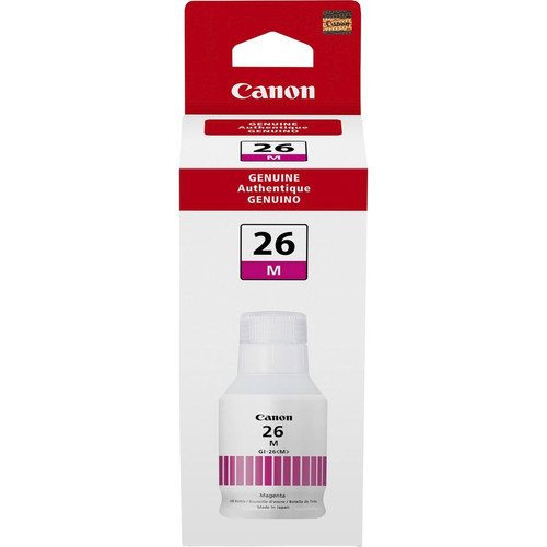Canon GI-26 Pigment Color Ink Bottle - Inkjet - Pink - 14000 Pages - 132 mL - High Yield - 1 Each (CNMGI26M)