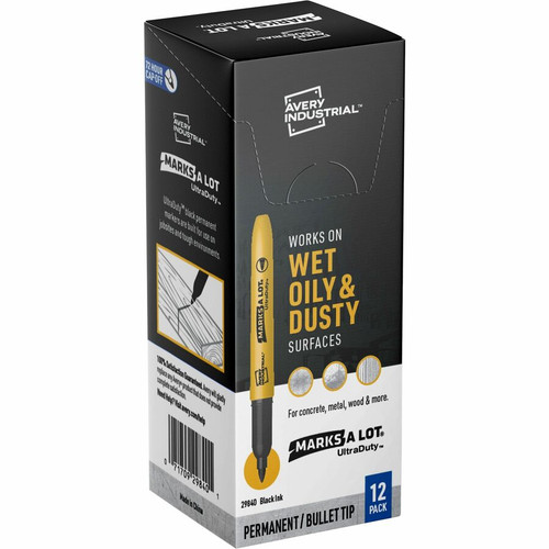 Avery Ultra Duty Marks-A-Lot Permanent Markers - 1 mm Marker Point Size - Bullet Marker Point (AVE29840)