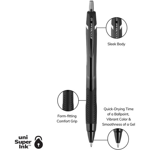 uni Jetstream Elements Ballpoint Pen - Medium Pen Point - 1 mm Pen Point Size - Retractable - (UBC70171)