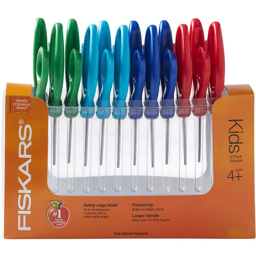 Fiskars 5" Blunt-tip Kids Scissors - 1.75" Cutting Length - 5" Overall Length - Straight - Steel - (FSK1941601070)