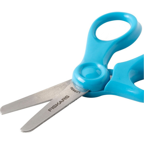 Fiskars 5" Blunt-tip Kids Scissors - 5" Overall LengthSafety Edge Blade - Blunted Tip - Turqoise - (FSK1941601068)
