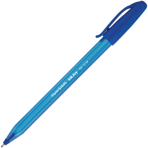 Paper Mate Inkjoy 100 ST Ballpoint Stick Pens - Medium Pen Point - 1 mm Pen Point Size - Blue - - 1 (PAP1951256)