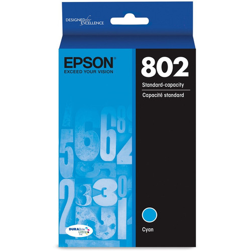 Epson DURABrite Ultra 802 Original Inkjet Ink Cartridge - Cyan - 1 Each - Inkjet - 1 Each (EPST802220S)