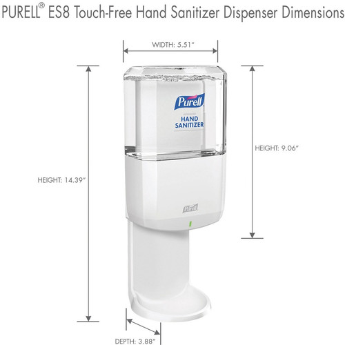 PURELL ES8 Hand Sanitizer Dispenser - Automatic - 1.27 quart Capacity - Touch-free, Wall - - (GOJ772001)
