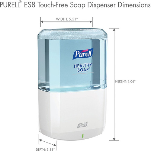 PURELL ES8 Soap Dispenser - Automatic - 1.27 quart Capacity - Touch-free, Refillable, Wall - - (GOJ773001)