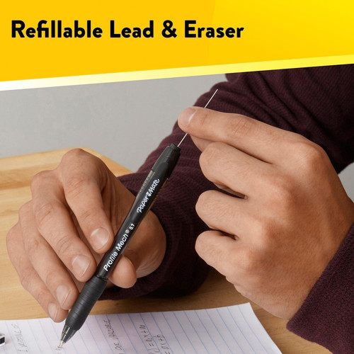 Paper Mate Profile Mechanical Pencils - 0.7 mm Lead Diameter - Refillable - Black Lead - Black - 1 (PAP2101972)