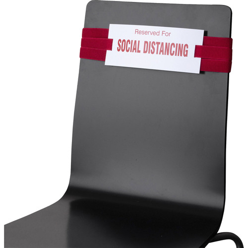 Advantus Social Distancing Chair Strap Sign - 10 / Box - Reserved for Social Distancing - - (AVT98057)