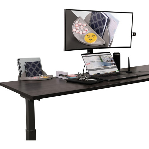Deflecto Standing Desk Desk File Organizer Grey - 2 Tier(s) - 7.1" Height x 12" Width x 10" Depth - (DEF400003)