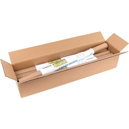 Duck Brand Flourish Recycled Kraft Paper - 30" Width x 15.90 ft Length - Scratch Resistant, Easy to (DUC287428)