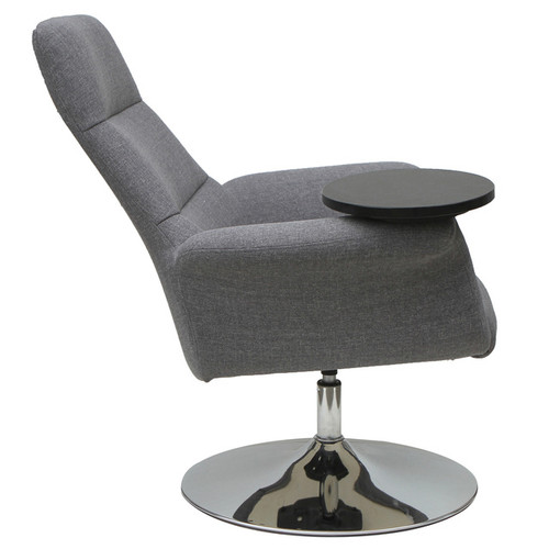 Rosie Collection Lounge Chair with Tablet Arm and Disc Base - 36.5/8-39"W x 34.5/16"D x 37.7/16"H (MOS11896TAVGY) Rosie Collection Lounge Chair with Tablet Arm and Disc Base - 36.5/8-39"W x 34.5/16"D x 37.7/16"H (MOS11896TAVGY)