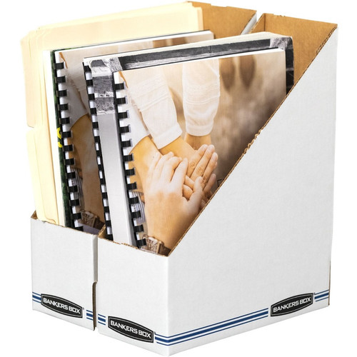Bankers Box Stor/File Magazine Files - Letter - Blue, White - Fiberboard - 1 Each (FEL00723)