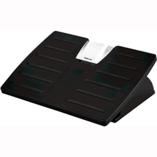 Fellowes Office Suites Adjustable Footrest with Microban - 30&deg; Tilt - Black, Silver (FEL8035001)