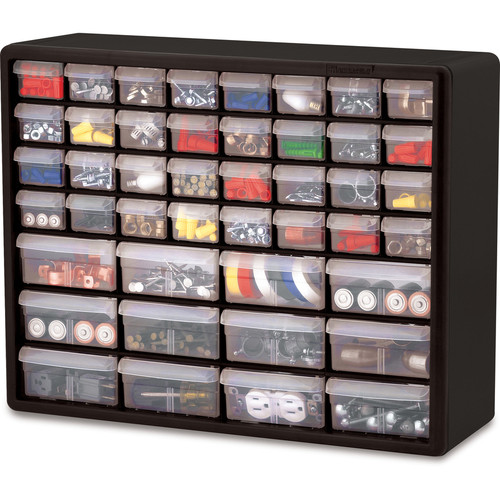 Akro-Mils 44-Drawer Plastic Storage Cabinet - 44 Compartment(s) - 15.8" Height6.4" Depth x 20" - - (AKM10144)