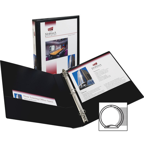 Avery Economy View Binder - 1/2" Binder Capacity - Letter - 8 1/2" x 11" Sheet Size - 100 - 3 (AVE05705)