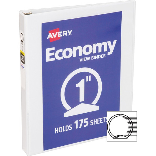 Avery Economy View Binder - 1" Binder Capacity - Letter - 8 1/2" x 11" Sheet Size - 175 Sheet (AVE05711)