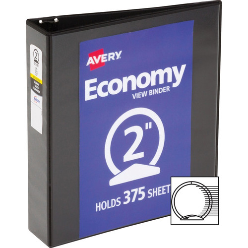 Avery Economy View Binder - 2" Binder Capacity - Letter - 8 1/2" x 11" Sheet Size - 375 Sheet (AVE05730)