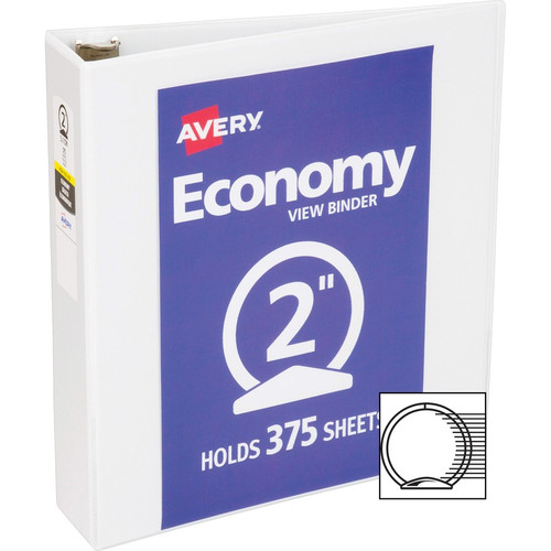Avery Economy View Binder - 2" Binder Capacity - Letter - 8 1/2" x 11" Sheet Size - 375 Sheet (AVE05731)