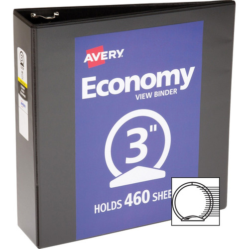Avery Economy View Binder - 3" Binder Capacity - Letter - 8 1/2" x 11" Sheet Size - 460 Sheet (AVE05740)