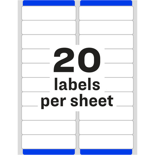 Avery Easy Peel Address Labels - 1" Width x 4" Length - Permanent Adhesive - Rectangle - Laser (AVE5961)