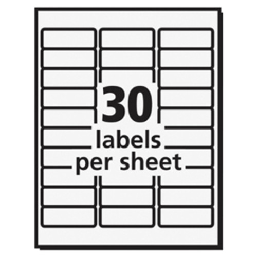 Avery Shipping Labels - 1" Width x 2 5/8" Length - Permanent Adhesive - Rectangle - Laser - - (AVE5972)