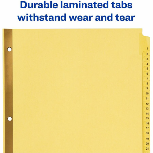 Avery Laminated Dividers - Gold Reinforced - 31 x Divider(s) - Printed Tab(s) - Digit - 1-31 - (AVE11308)