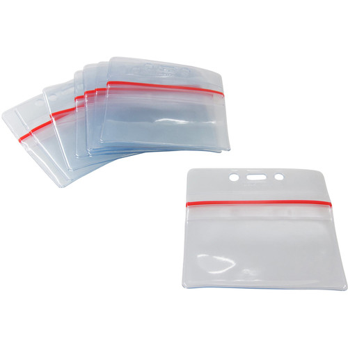 SICURIX Sealable ID Badge Holder - Support 3.75" x 2.62" Media - Horizontal - Vinyl - 50 / Pack - (BAU47830)