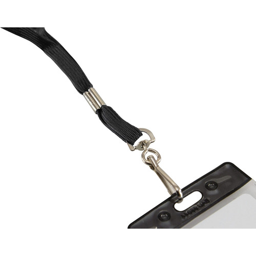 SICURIX Shoelace-style Flat Hook Lanyard - 100 / Box - 36" Length - Black (BAU65619)