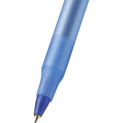 BIC Round Stic Ballpoint Pens - Fine Pen Point - Blue - Blue Barrel - 1 Dozen (BICGSF11BE)