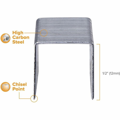 Bostitch 1/2" Heavy Duty Chisel Point Staples 1000 - Heavy Duty - 1/2" Leg - 1/2" Crown - Holds 85 (BOSSB35121M)