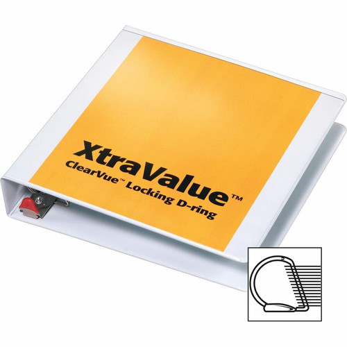 Cardinal Xtravalue Clearvue Locking D-Ring Binder - 1 1/2" Binder Capacity - Letter - 8 1/2" x 11" (CRD19020)