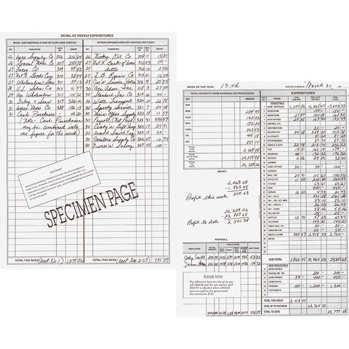 Dome Bookkeeping Record Book - 128 Sheet(s) - Wire Bound - 8.75" x 11.25" Sheet Size - Brown Cover (DOM600)