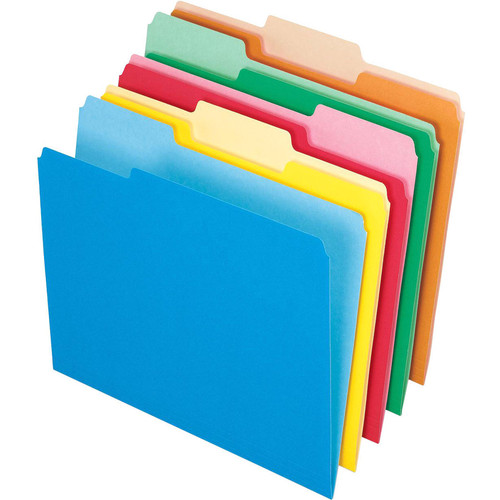 Pendaflex 1/3 Tab Cut Letter Top Tab File Folder - 8 1/2" x 11" - Top Tab Location - Assorted Tab - (PFX15213ASST)