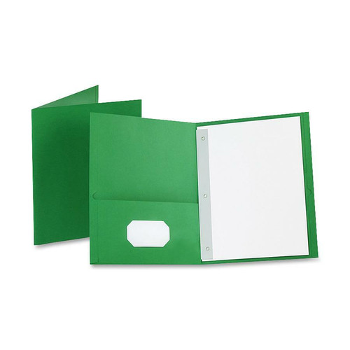 Oxford Letter Recycled Pocket Folder - 8 1/2" x 11" - 85 Sheet Capacity - 3 Fastener(s) - 1/2" for (OXF57703)