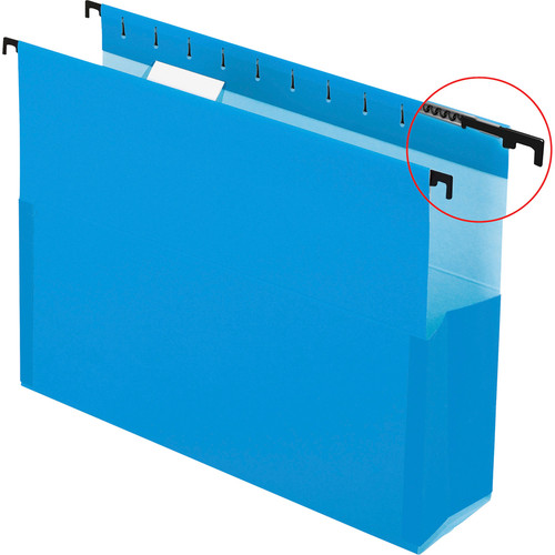 Pendaflex SureHook Letter Recycled Hanging Folder - 8 1/2" x 11" - 3" Expansion - Blue - 10% - 25 / (PFX59203)